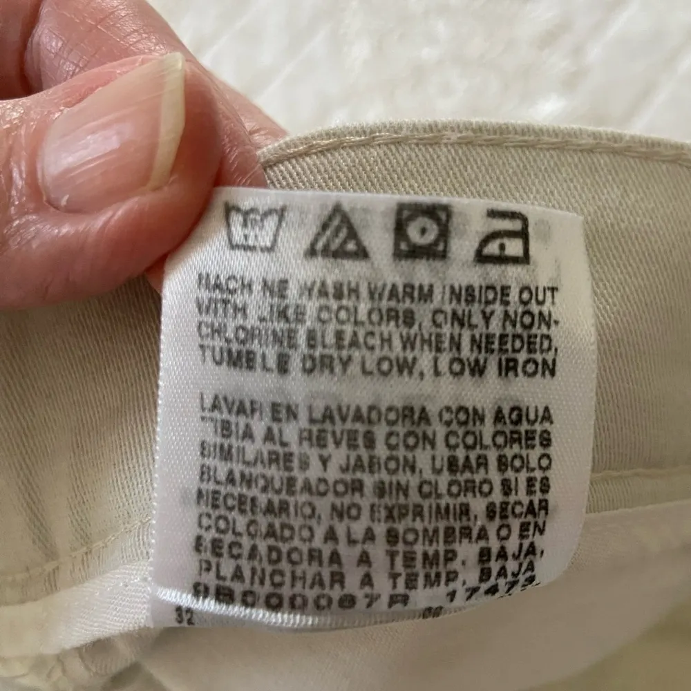 Lee At The Waist Pants High Waist Beige Size 8 - Image 5