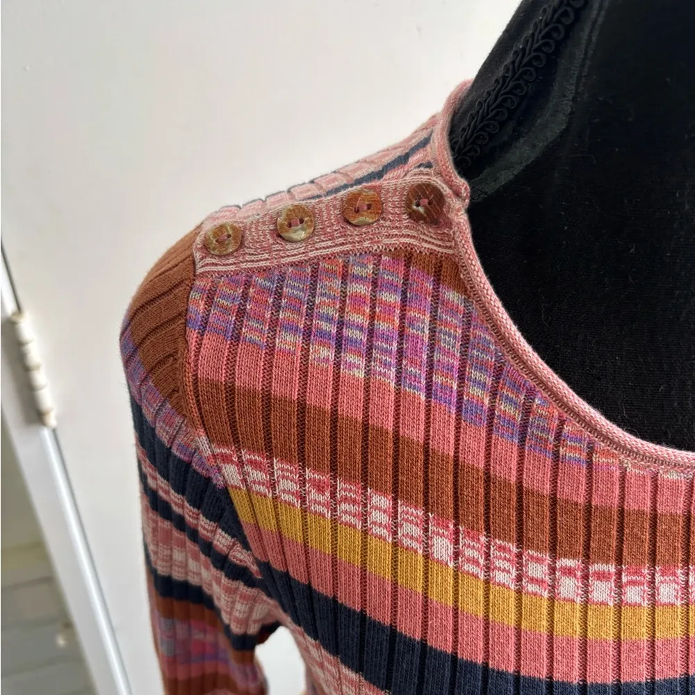 Sundance‎ Bright Nights Cotton Blend Striped Sweater - Image 2