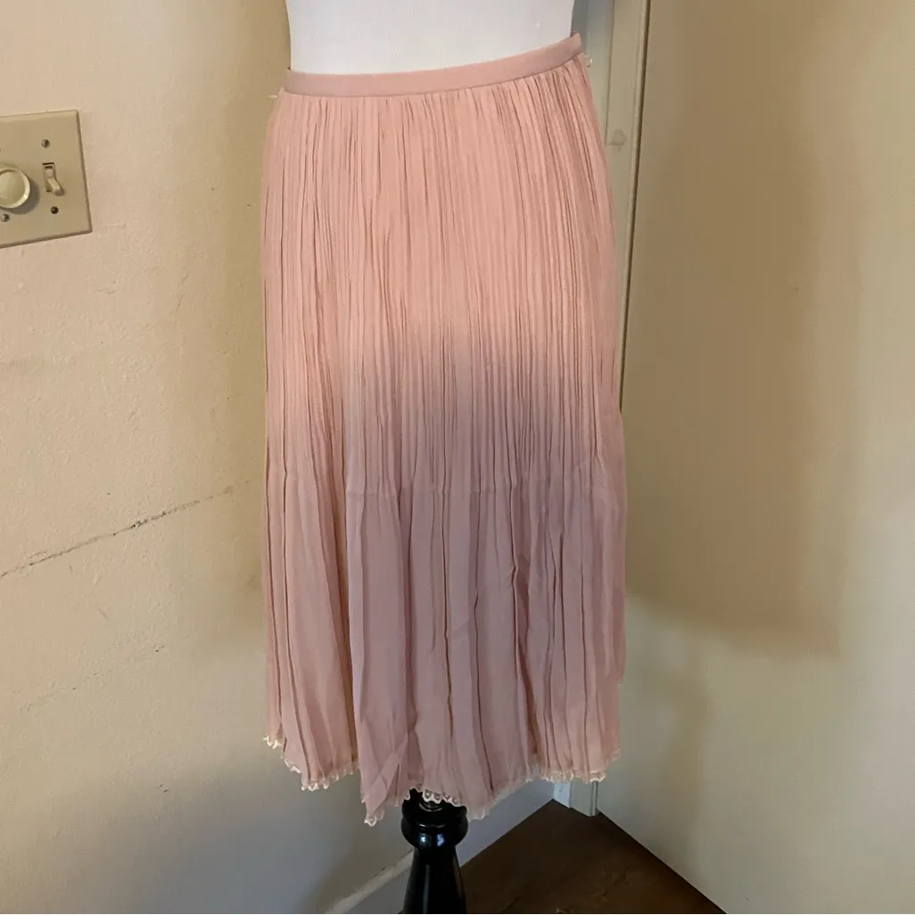Japanese Dearplants Pleated Pink Lace Skirt, Bloggers Fave Made in Japan Sz S - Image 9