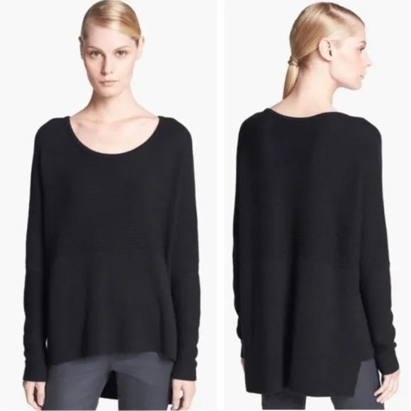 Helmut Lang Black Wool & Rabbit Sweater - Image 2