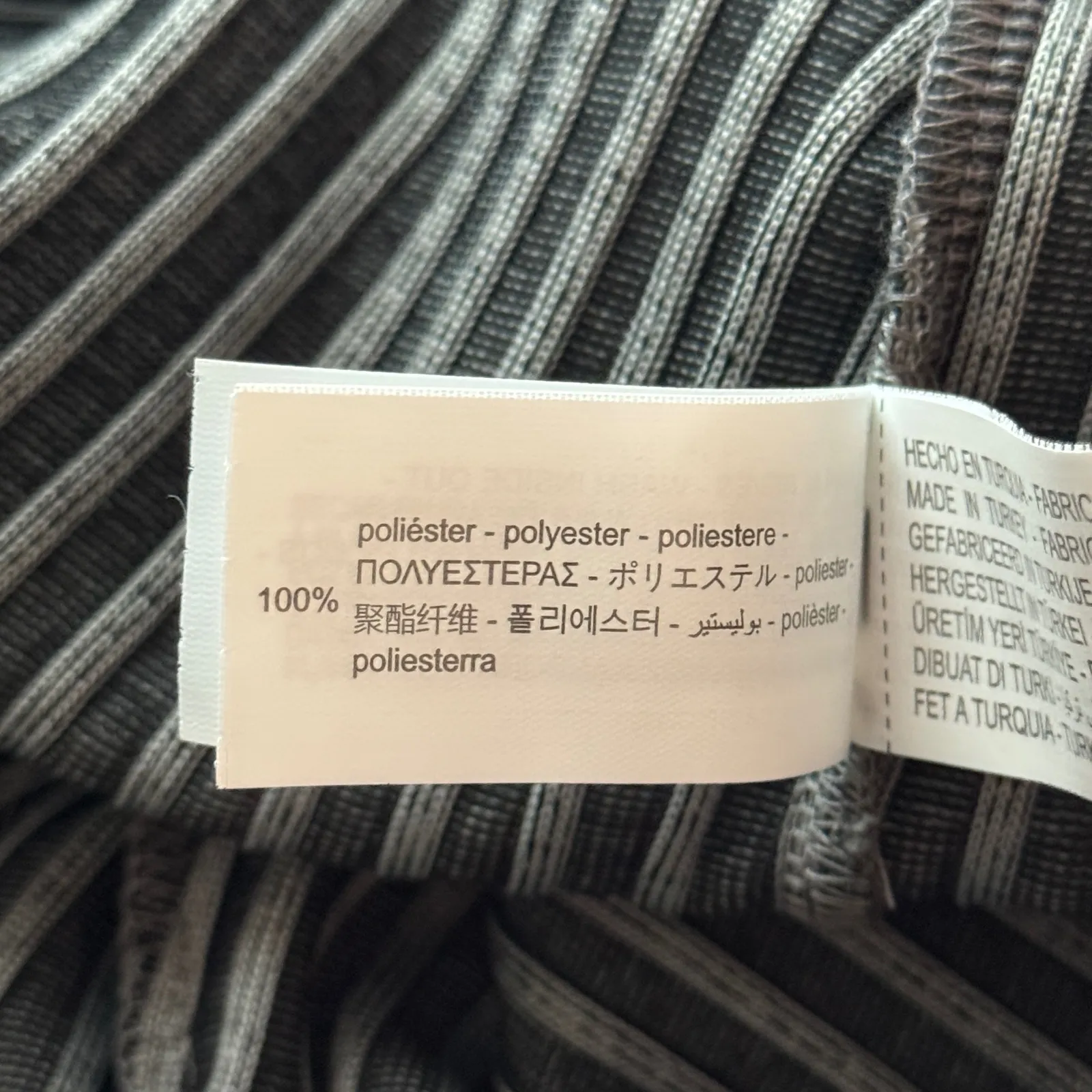 Zara Pants Womens L Gray Ribbed Knit Flare Leg Pull On Lounge Y2K Minimalist NWT - Image 7