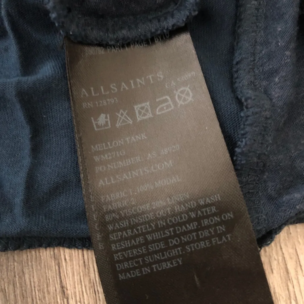 All Saints Blue Mellon Tunic Tank Top with Knot Small - Image 6