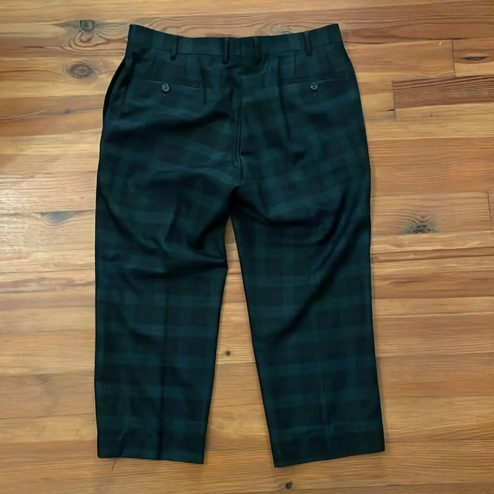 Lauren Ralph Lauren Green Tartan Plaid Trouser Pants Womens Size 36x24 Hemmed - Image 4