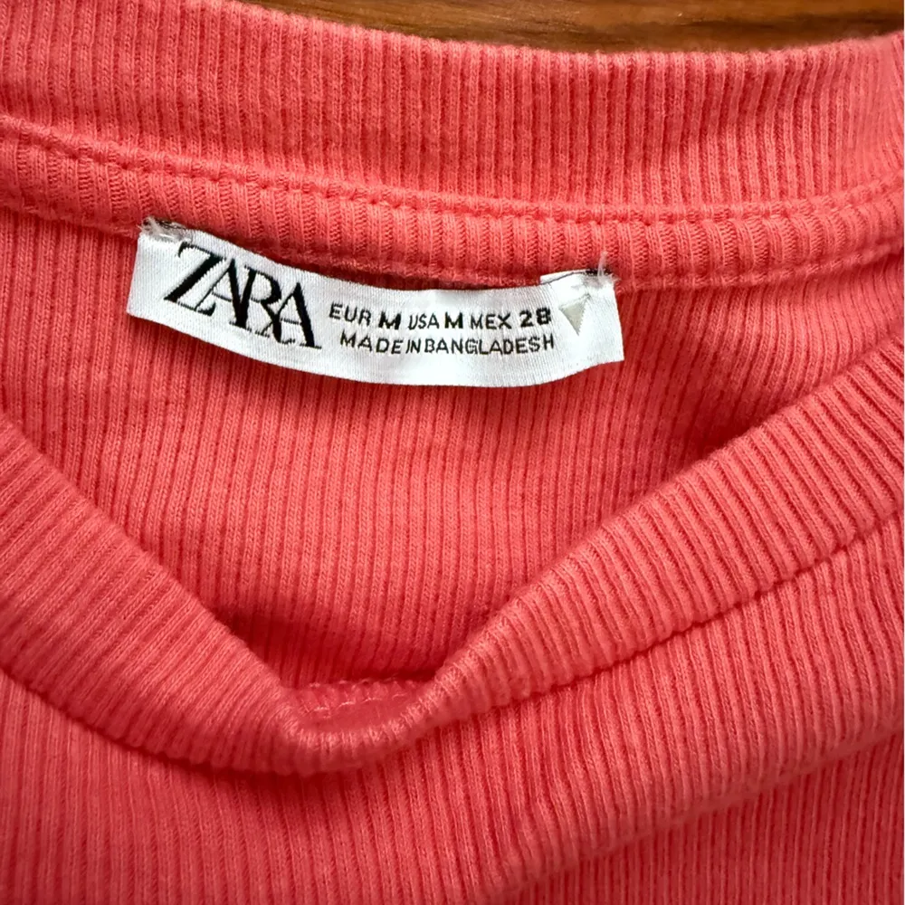 Zara Coral/Pink Ruffle Top - Image 3