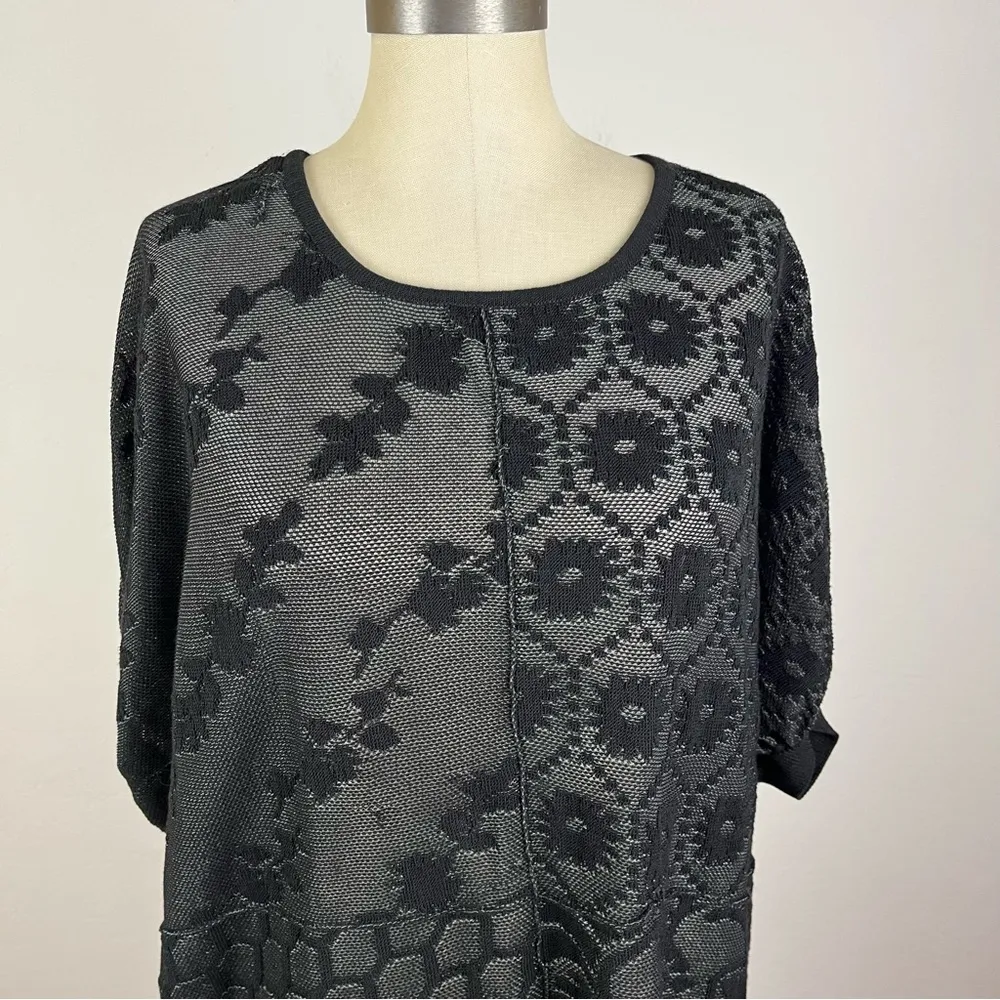 Opening Ceremony Black Semi Sheer Shift Dress - Image 3