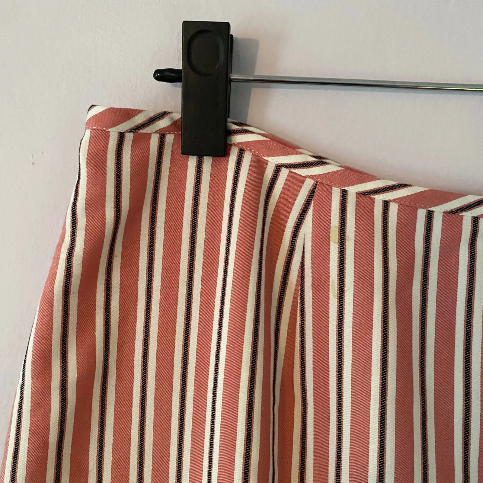 Ted Baker London Coryn Pink White Pinstripe Fit and Flare Skirt size 3 / Medium - Image 4