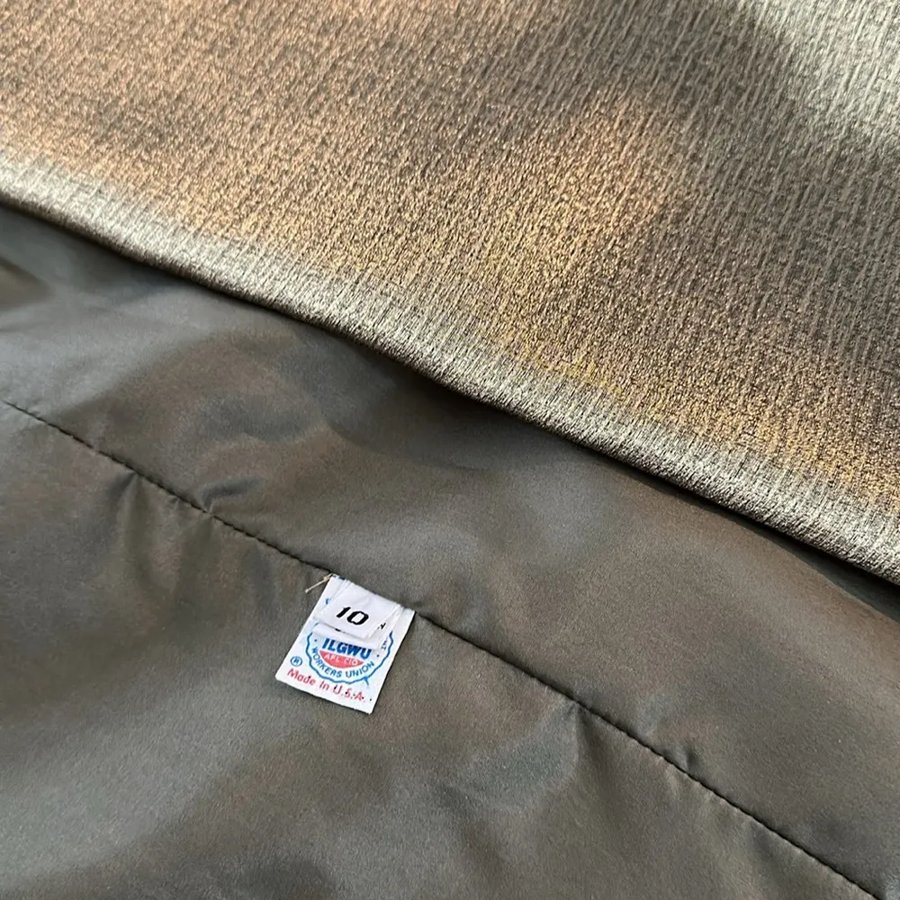 Stanley Platos Martin Ross VINTAGE deadstock gold metallic silver formal gown 10 Size 6 - Image 9