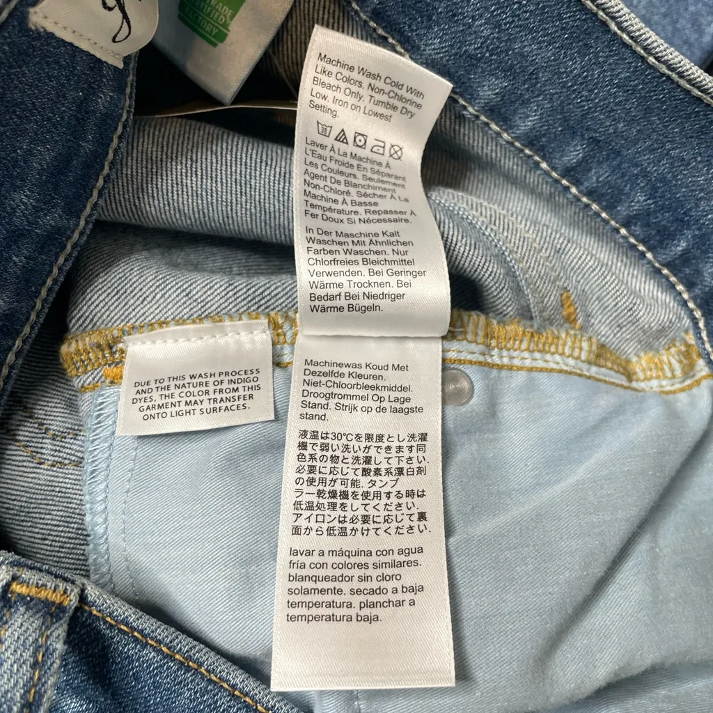 J. Crew 10” Toothpick Lightly Distressed Straight Leg Denim Fair Trade $128 NWT - Image 8