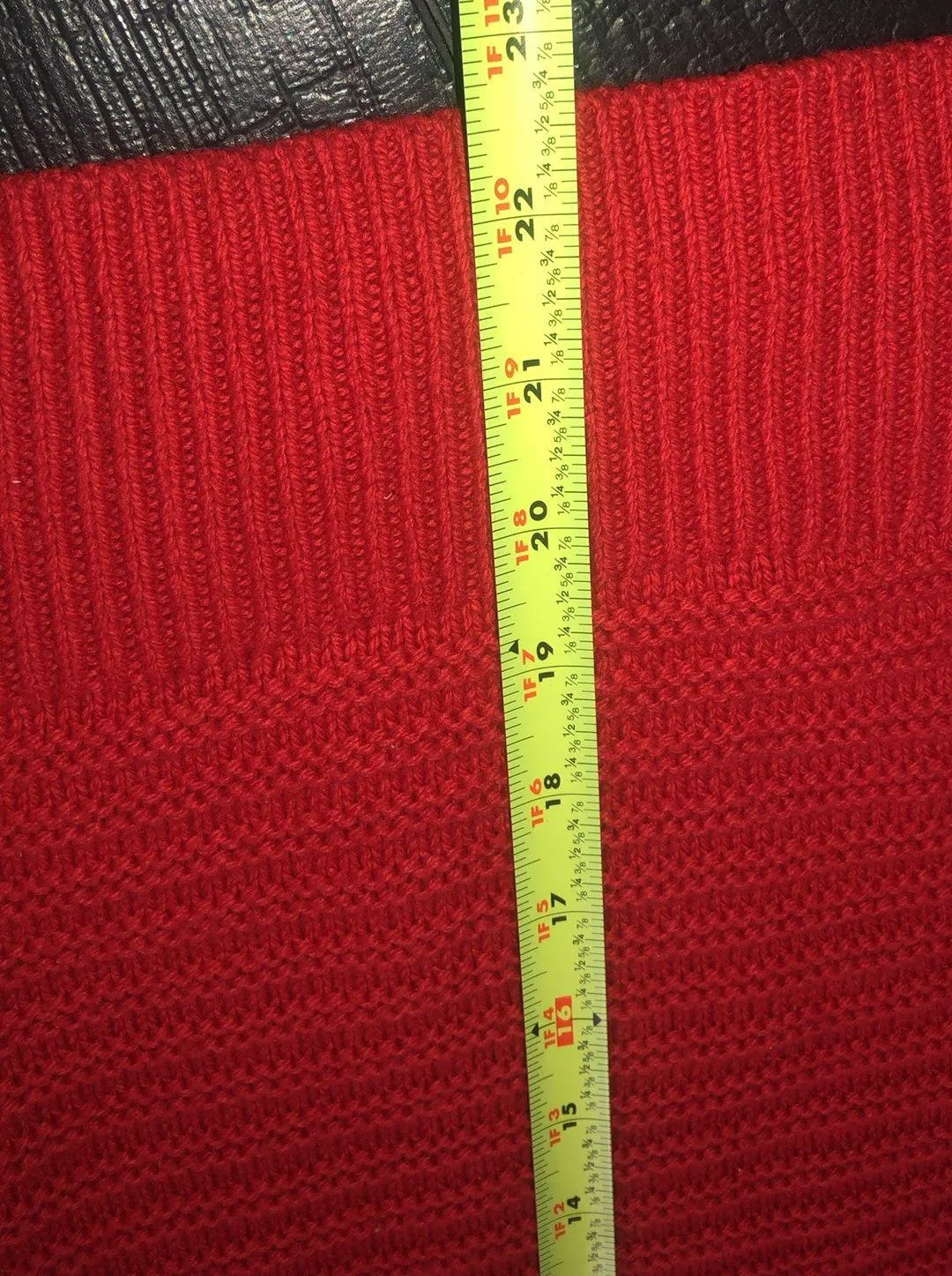 Madewell Sweater Ruffle Neck Wool Cotton Red Large - Image 6