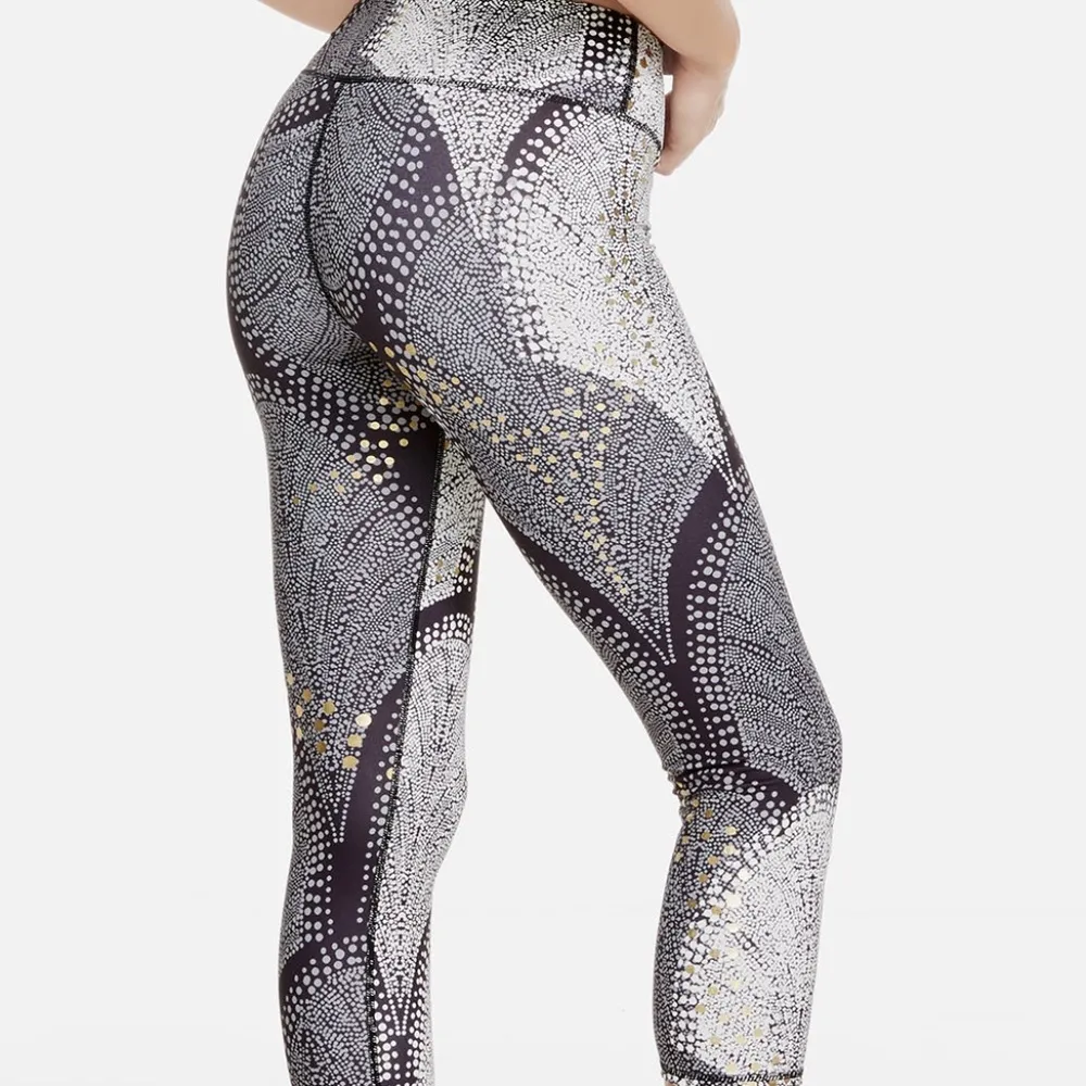 Fabletics Foiled Flurry Print Mid-Rise PowerHold® Capri - Image 2