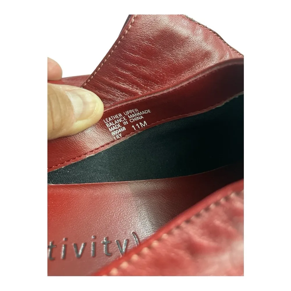 Relativity leather red mules size 11M. Slip ons, comfortable, casual women’s - Image 6
