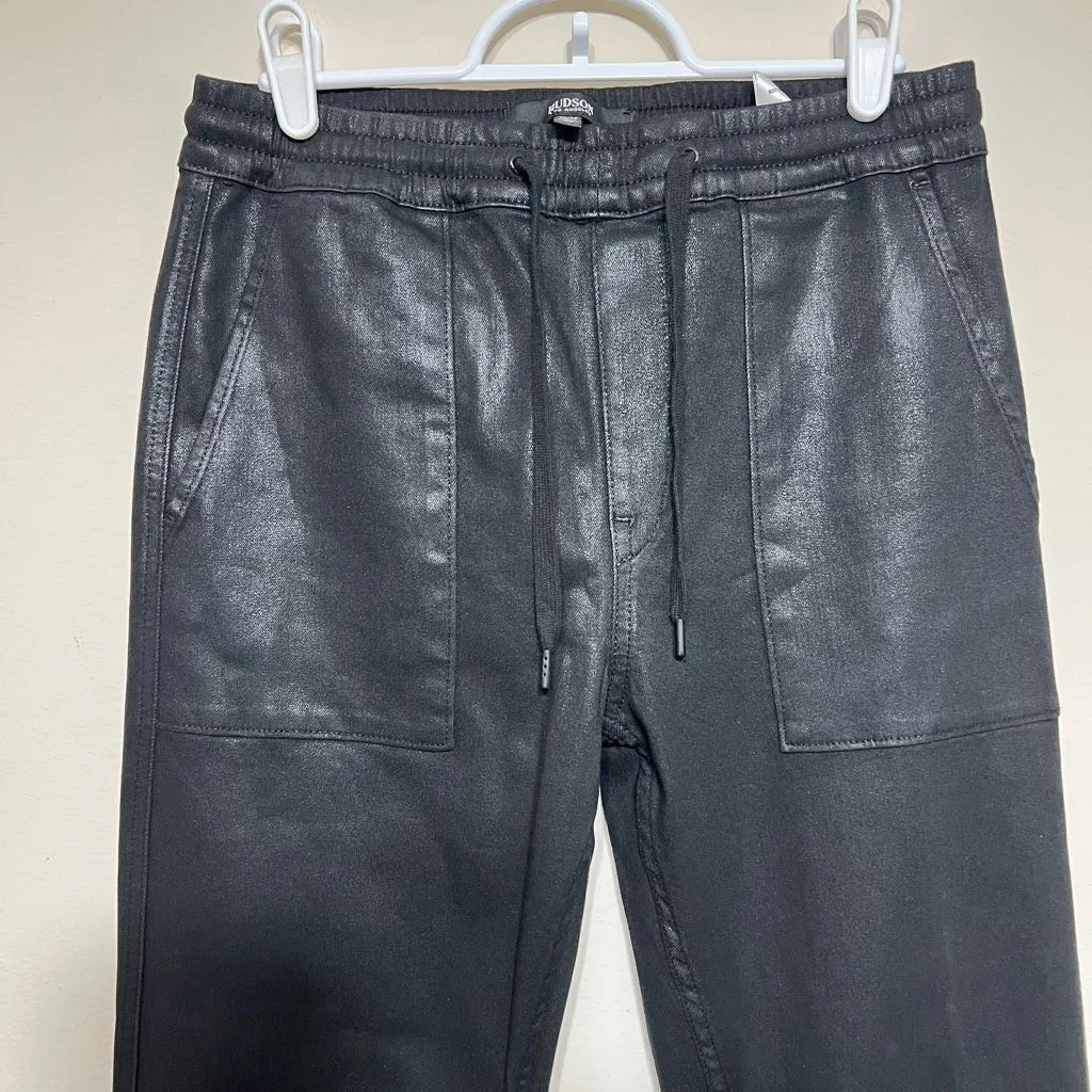 Hudson Jeans Black Coated Utility Joggers XS Women - Image 3
