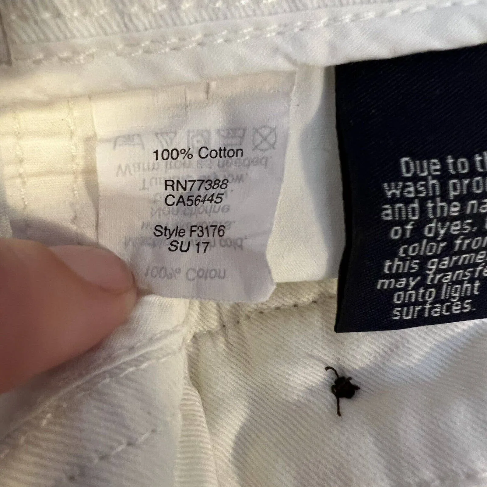 J Crew Factory Women Sunwashed Slim Chino Pants White‎ Size 00 Style F3176 White - Image 6