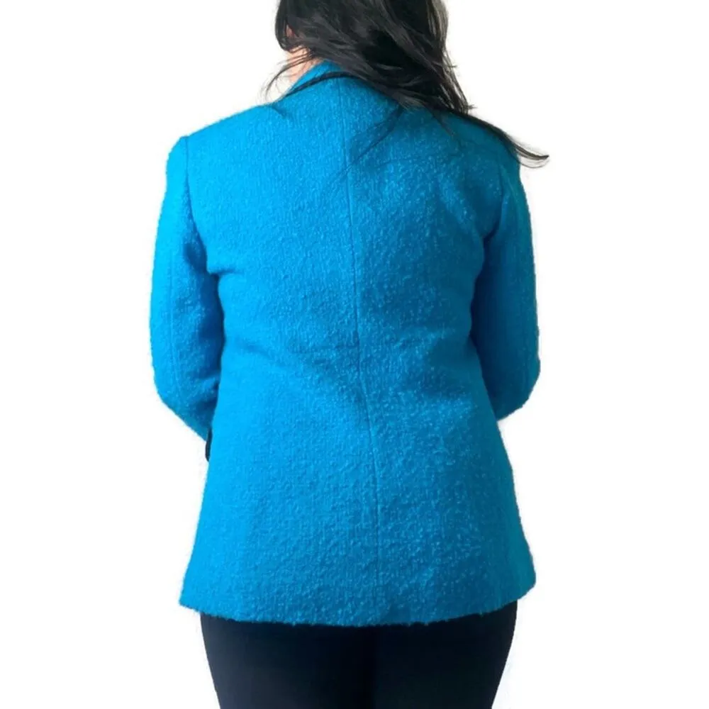 BICE Vintage Electric Blue & Gold Blazer Size 8 Petite Short - Image 5