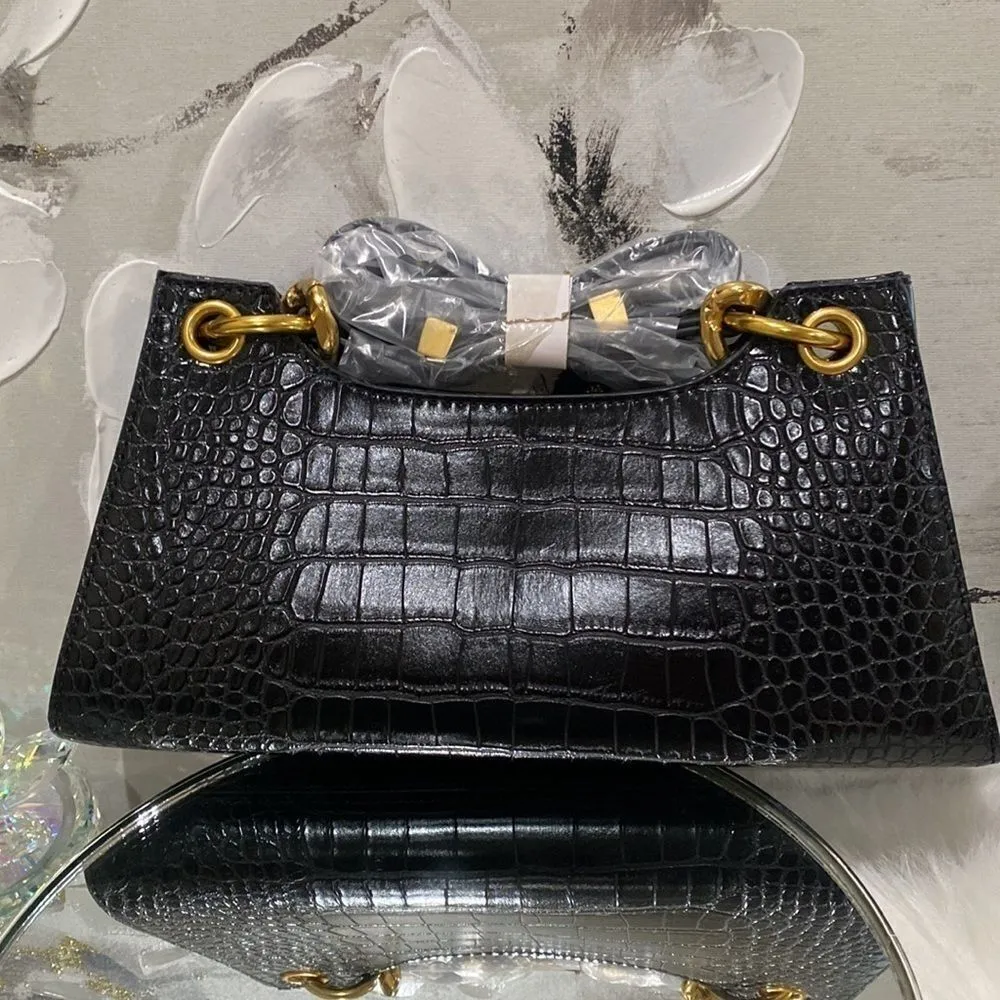 𝅺WOMAN'S Chain Purse Black - Image 6