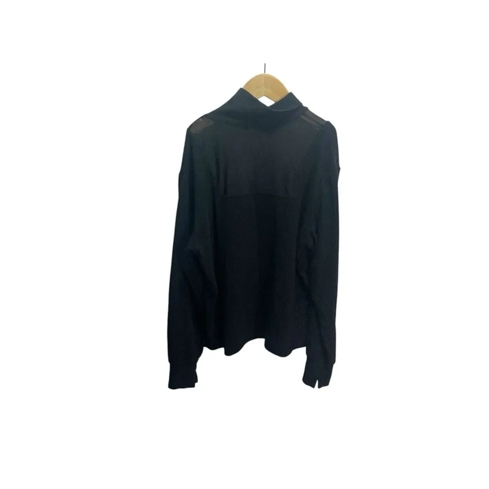 EVEREVE LNA Lyra Brushed Longsleeve back Turtleneck Top Size XS. Sheer Panel - Image 5