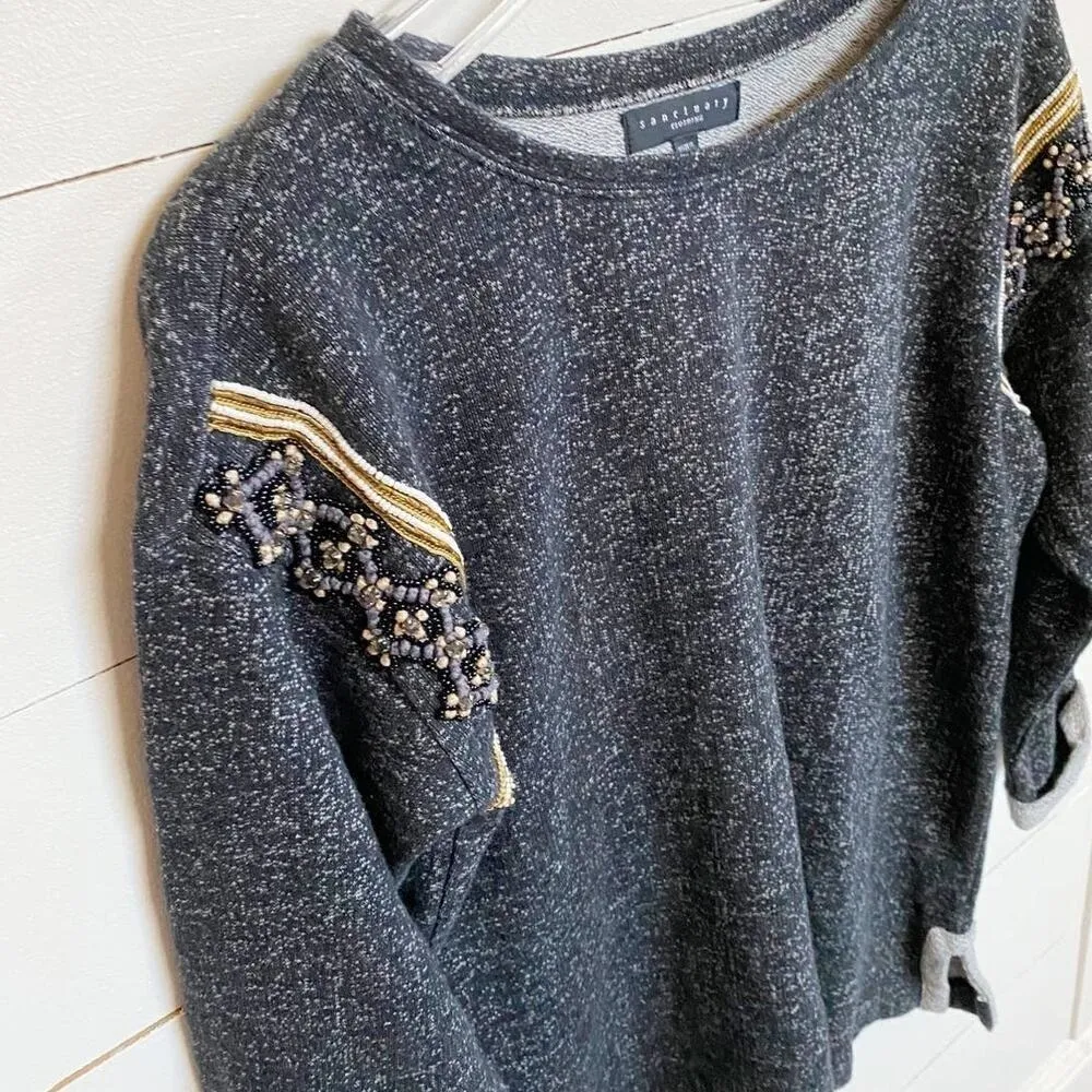Revolve Sanctuary Knits Ornate Pullover Sweater Dark Gray -‎ M - Image 6