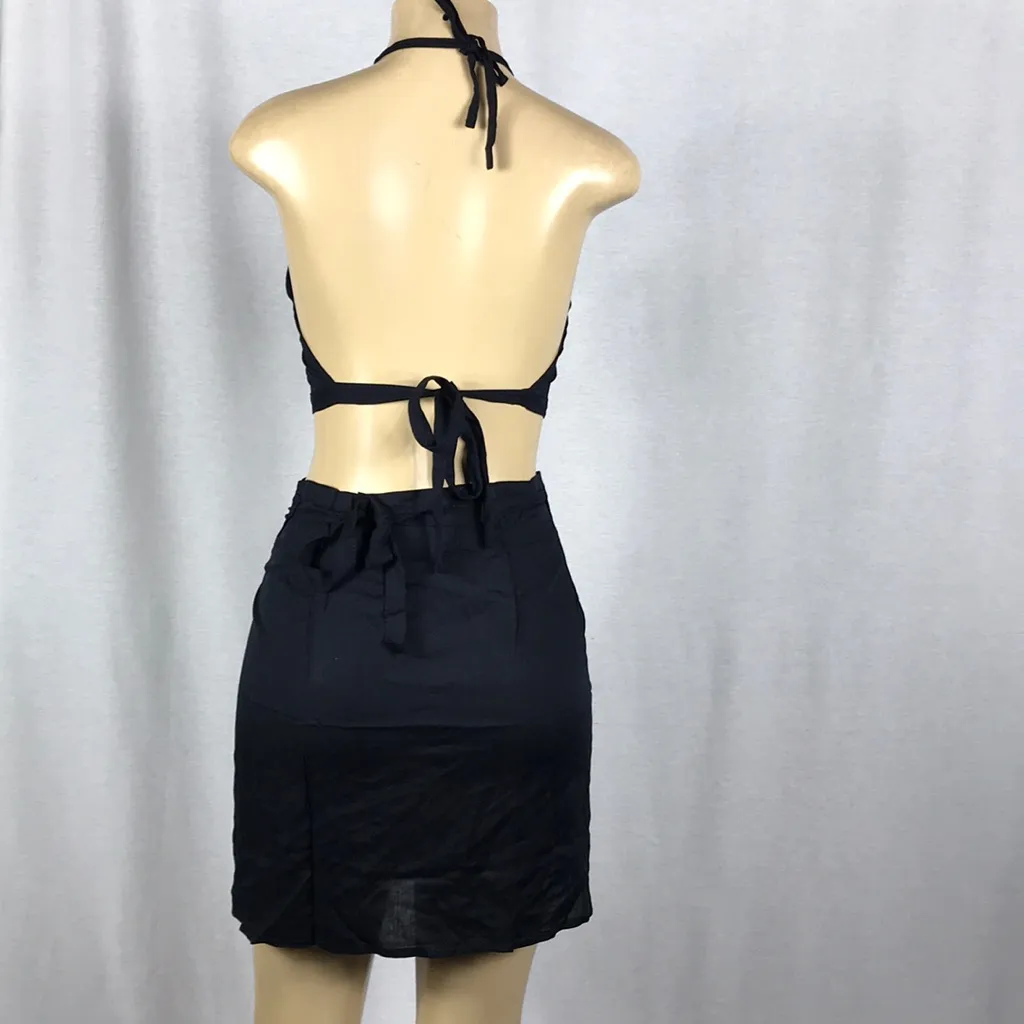 Zuliana Size Small 100% Rayon Black Beach Skirt Set. New Without Tags. - Image 4
