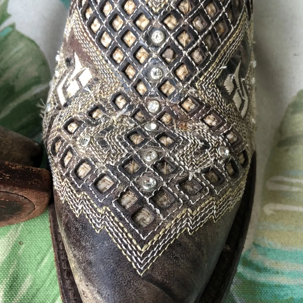 Studded Rhinestones Western 5664 Cowboy Boots 8 - Image 13