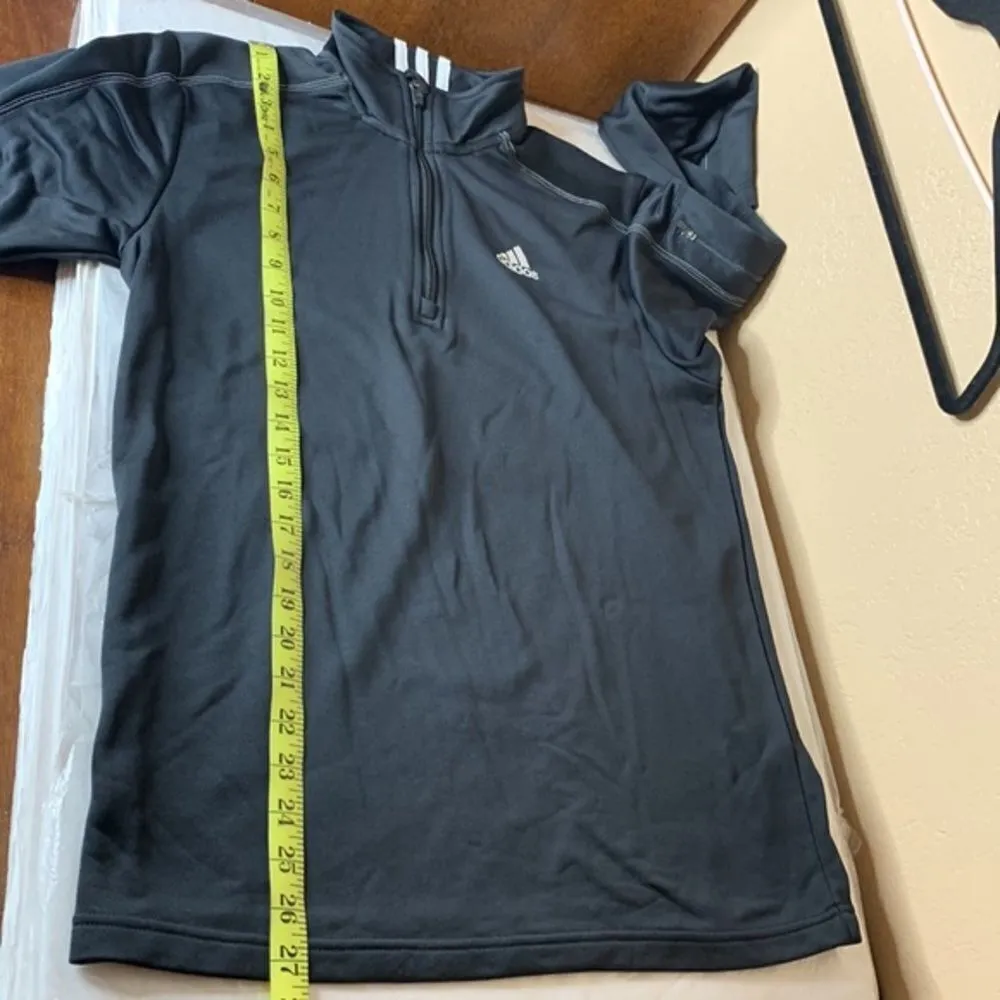 Adidas  Black 1/4 Zip Long Sleeve Pullover Size Small - Image 10