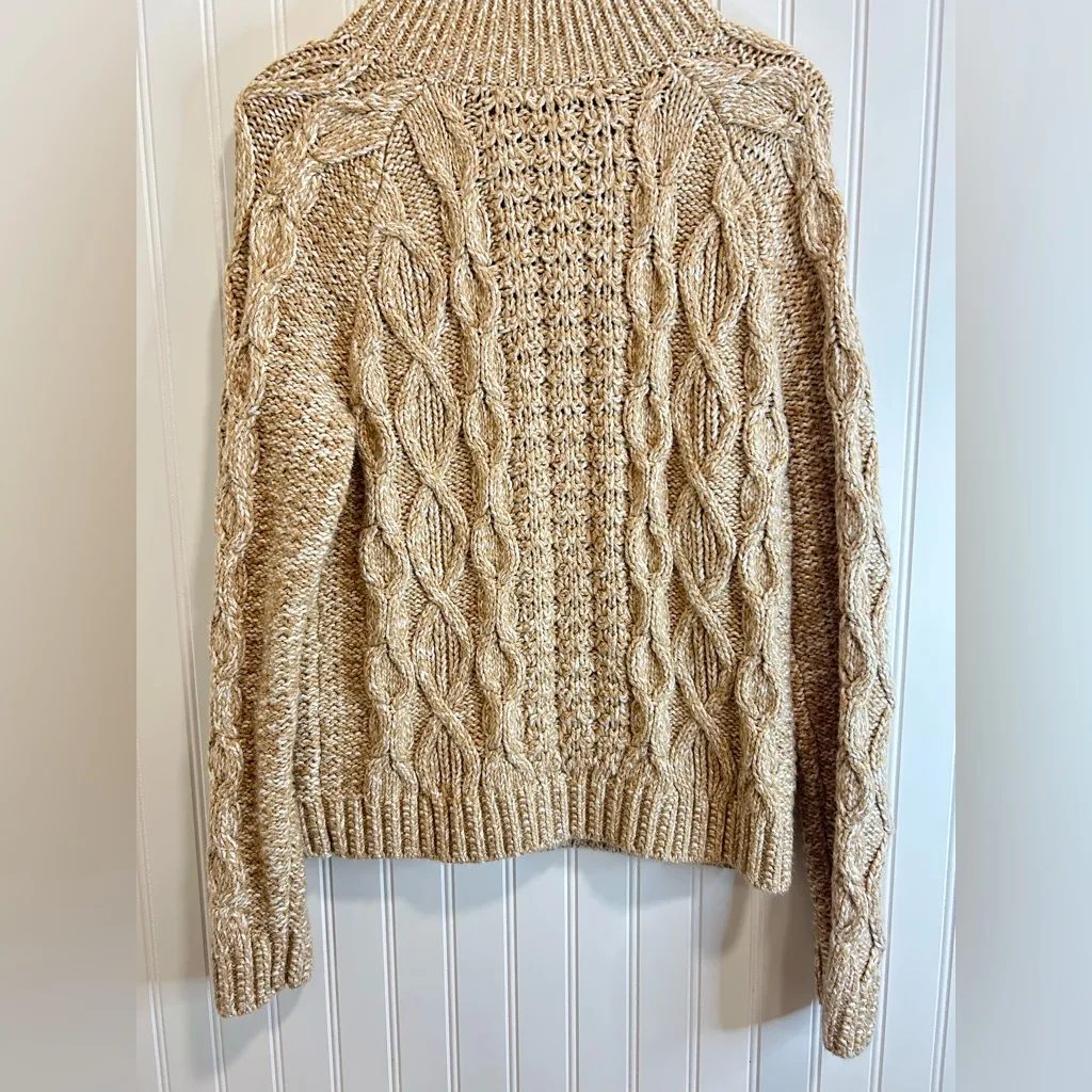 Talbots women  Tan Cable Knit coat. - Image 9