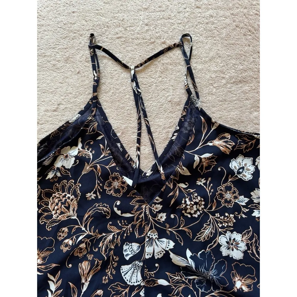 LUSH Shirt Womens Floral Cami Tank Camisole Basic Casual Sleeveless Top Sz Small - Image 3