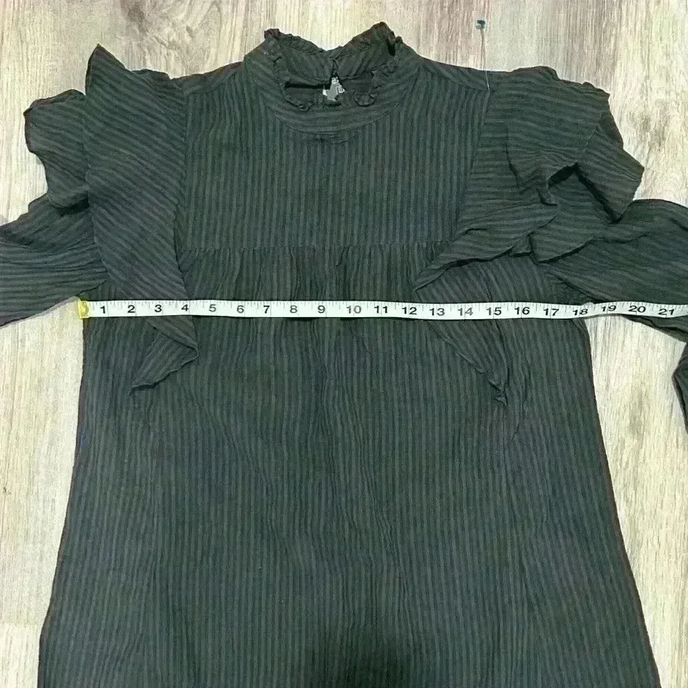 NWT Wild Fable Women’s Mini Dress Long Sleeve Ruffle Mock Neck Gray Size XS - Image 5