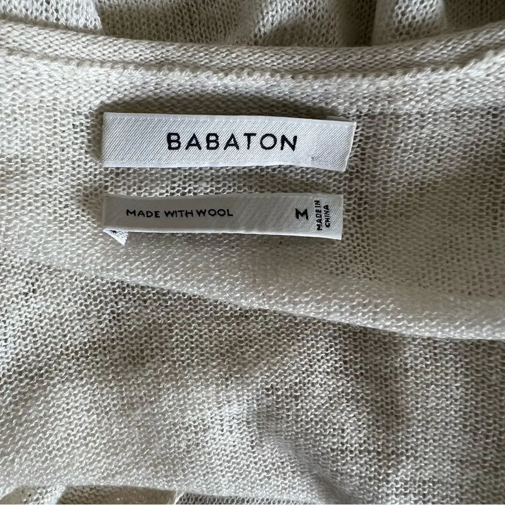 Aritzia Babaton Wool Long Sleeve V Neck Tunic Sweater - Image 7