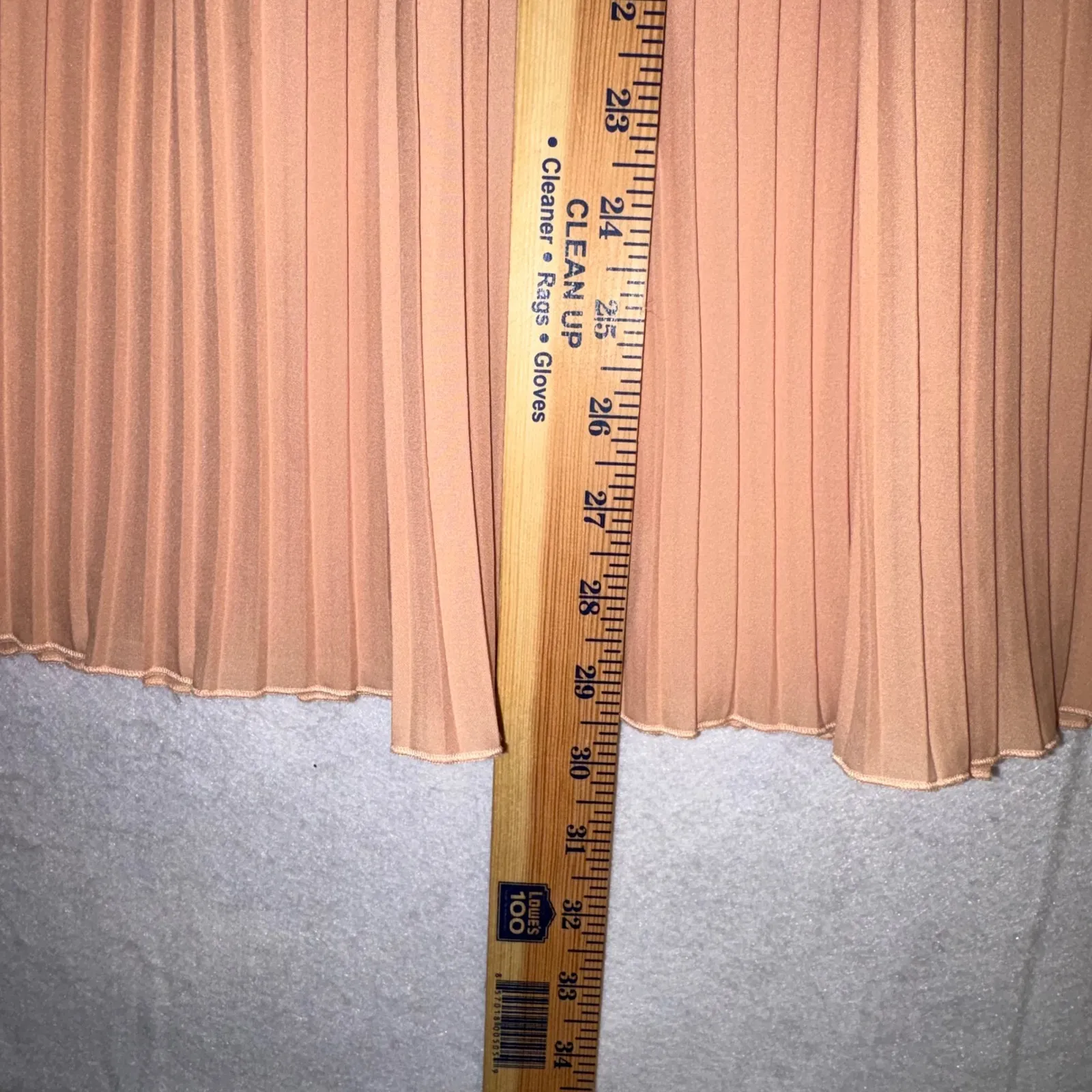 Hunter Dixon Anthropologie blush pink Pleated Midi Skirt Paperbag Waist Tie XS - Image 6