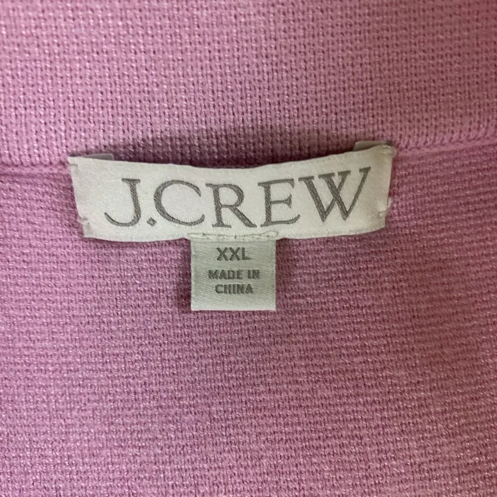 J Crew Pink Knit Button Front Blazer Jacket XXL Preppy Office Layering Size undefined - Image 3