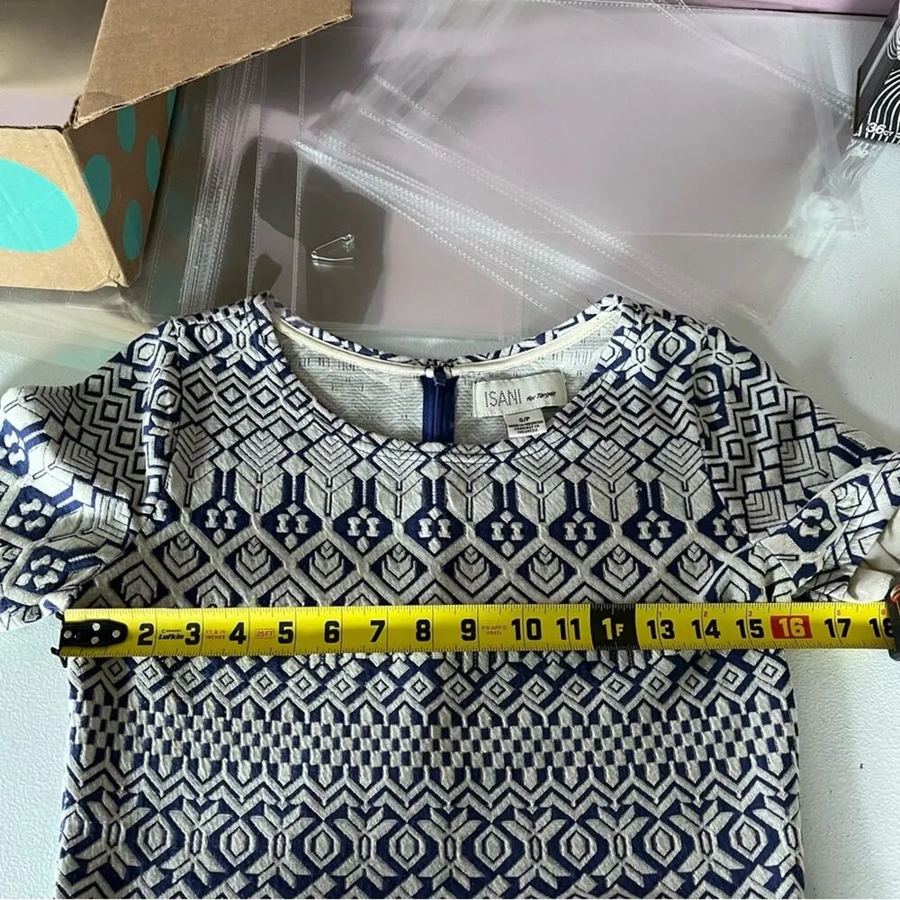 Isani For Target Blue Geometric Patterned Fit & Flare Dress - Image 6