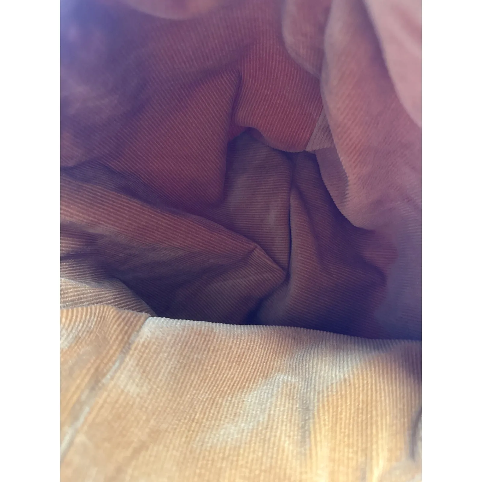 Merit Brown Corduroy Tie Top Small Bag - Image 5