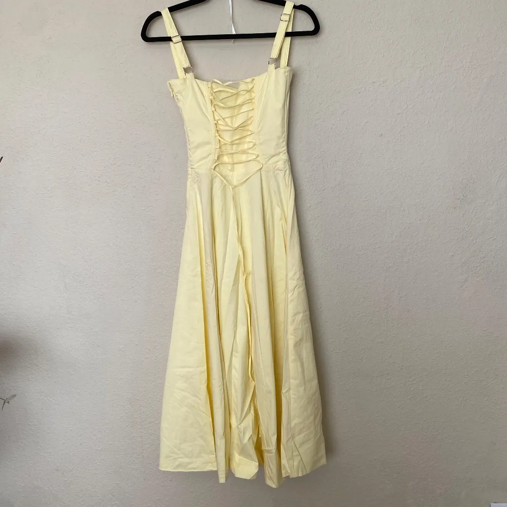 HOUSE OF CB size M PLUS CUP  'Carmen' Buttercup‎ Bustier Sundress yellow NWOT - Image 4