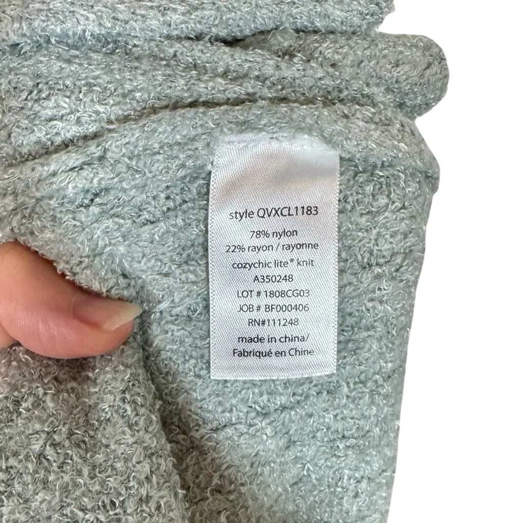 NWT Barefoot Dreams CozyChic Lite Ribbed Shrug Cardi in Meadow Green QVWCL1183 - Image 7