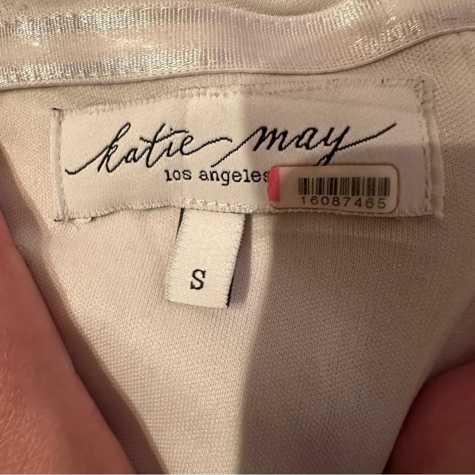 RTR Katie May Baby Cakes Off White & Blue‎ Printed Strapless Maxi Dress Sz S - Image 6