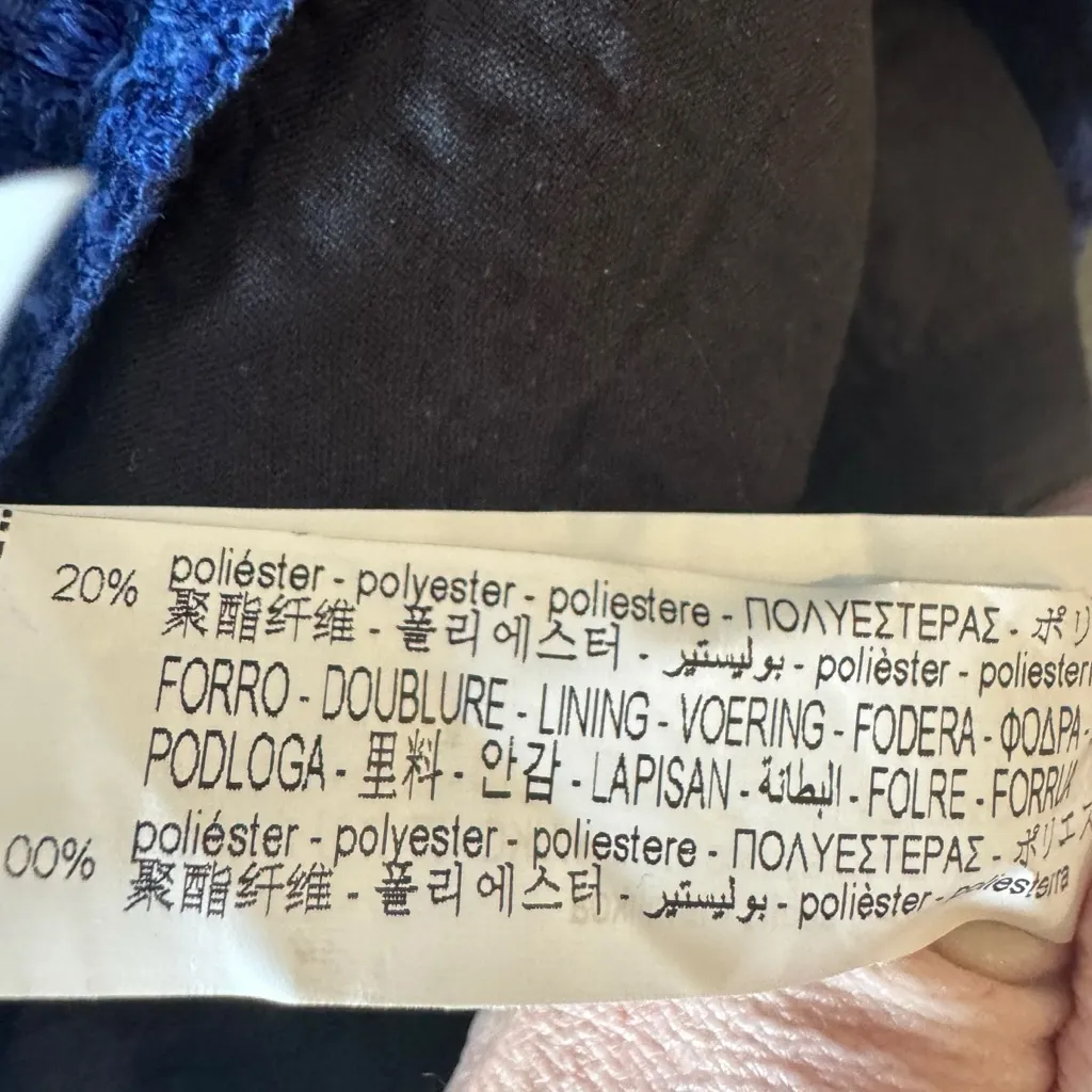 Zara - NWT Blue Tweed Jeweled Mini Dress Pinafore Sz XL - Image 8