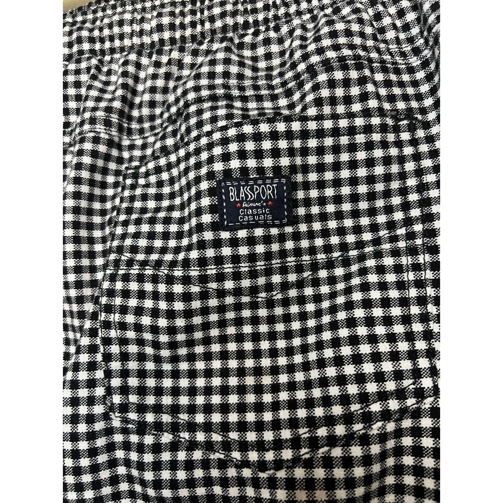 Blassport Skirt Womens 10P Black White Gingham Check Cotton Petite Casual - Image 4