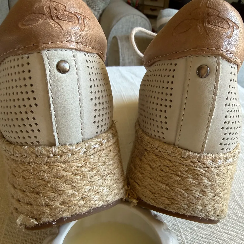 OTBT Cream and Tan Platform Sneakers-size 8M - Image 10