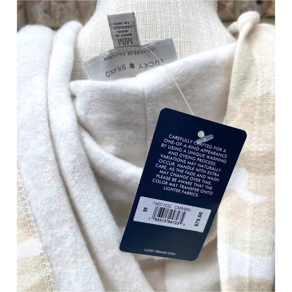 NWT Lucky Brand Beige Camo Hooded Cardigan - Image 5