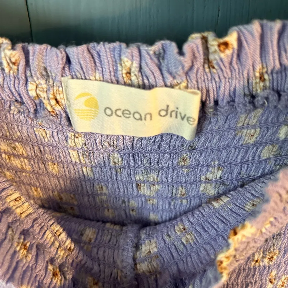 Ocean Drive Purple / White Floral Jumpsuit, M - Image 3