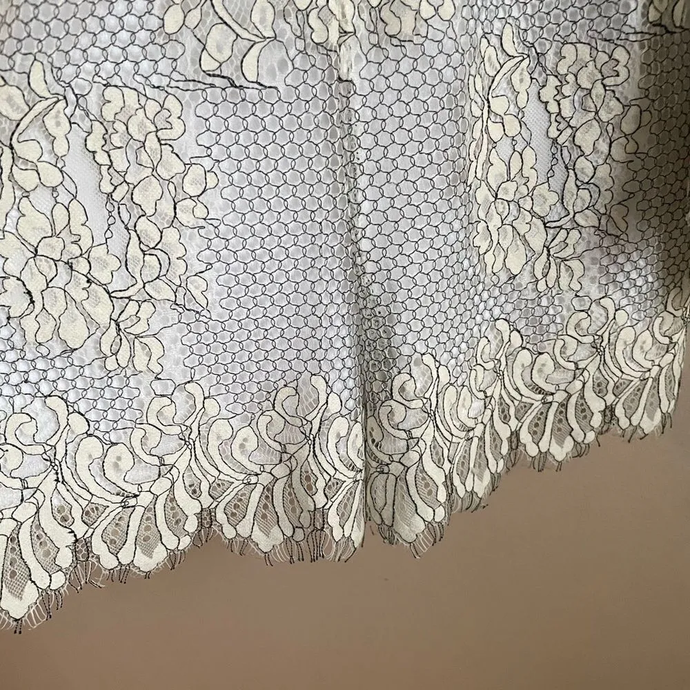 Elliatt white & black lace romper - Image 9