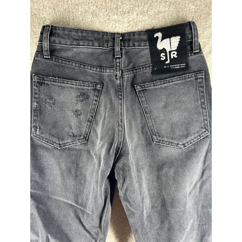 SR vs. Sandrine Rose Womens Jeans Size 25 The Virgin Label Gray High Rise Straig - Image 11
