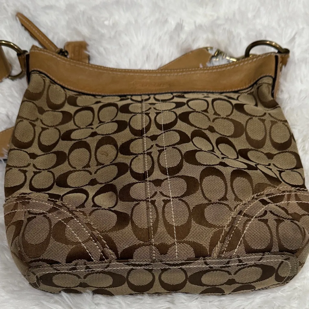 Coach  Tan and Brown Crossbody Bag - Image 8