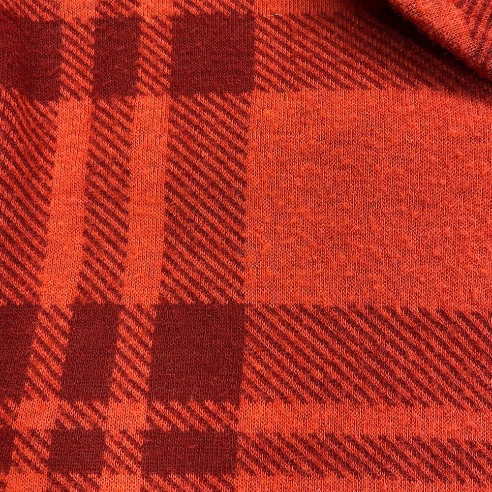 Soft Surroundings Top M Petite Plaid flannel Half Zip‎ Pullover Tunic pilling - Image 5