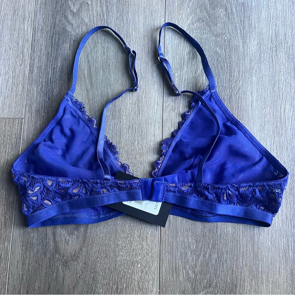 Frederick’s of Hollywood Blue Lace Bralette Medium New - Image 5