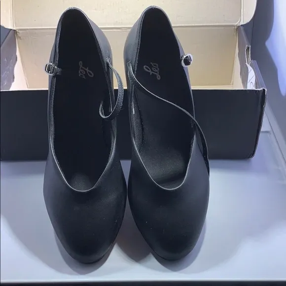 Leo women’s chorus line low black dance heels 6.5 - Image 2