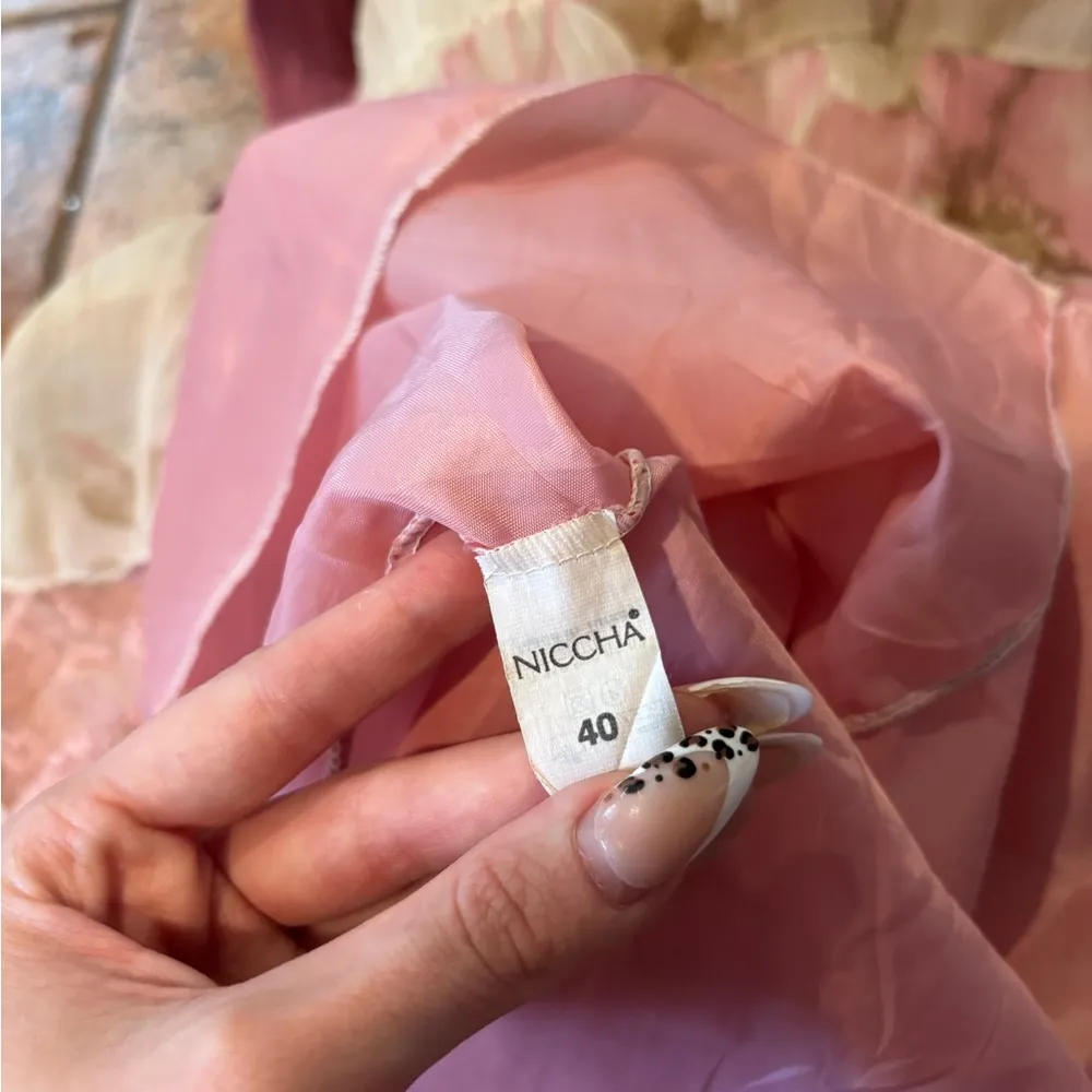 Euro Patchwork Vintage Skirt Pink Size L - Image 5