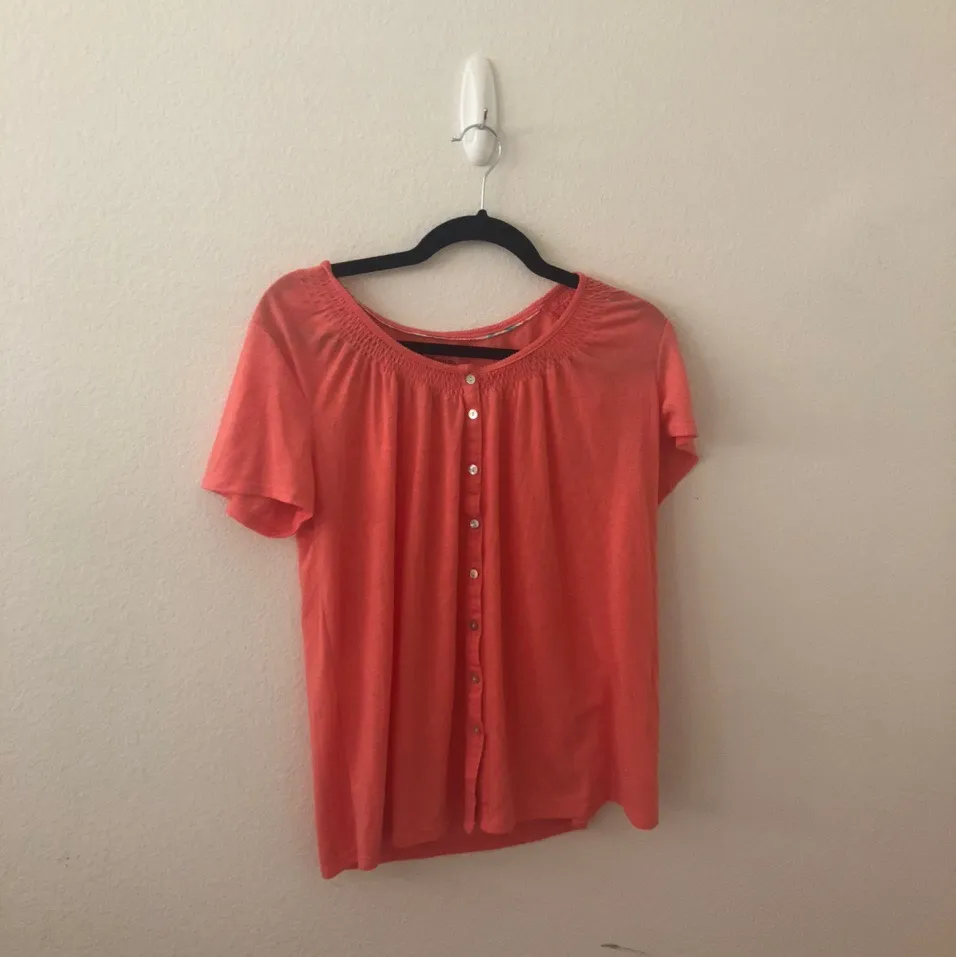 orange button down pajama shirt - Image 4