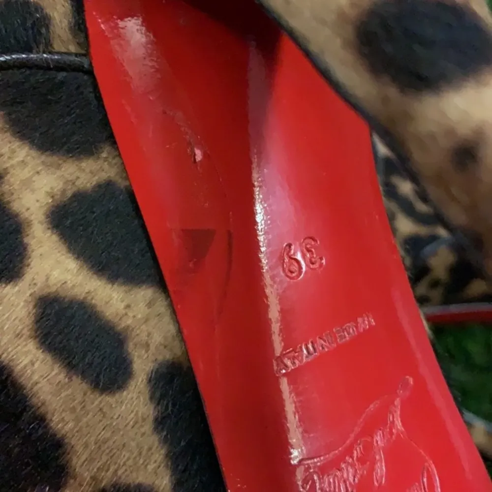 Christian Louboutin Leopard Lady Derby Booties size 39 - Image 7
