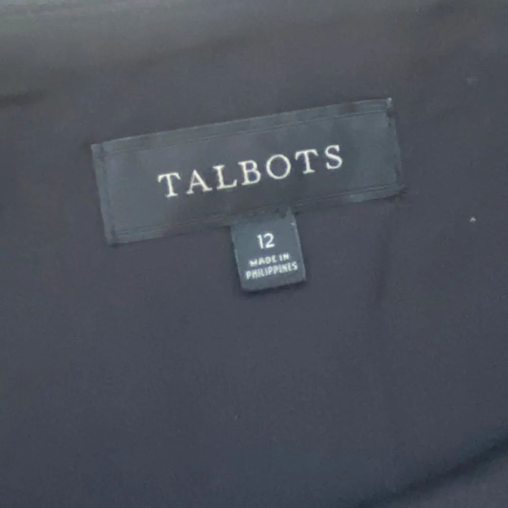 TALBOTS Wool Blend Black Pencil Skirt Womens 12 Academia Preppy Office Classic - Image 5